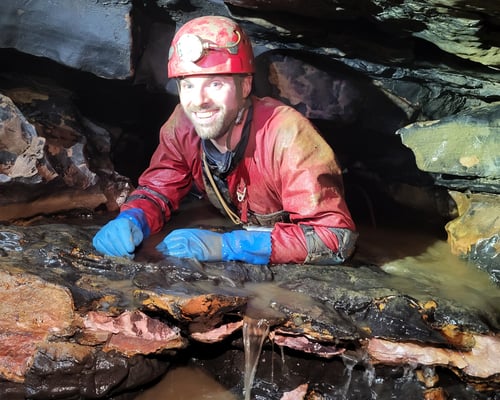 Caver in Redhouse Lane Swallet